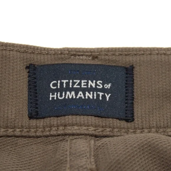 Citizens of Humanity NWT 5 Pocket Jean Cut Pants Size 36 US Solid Green Cotton